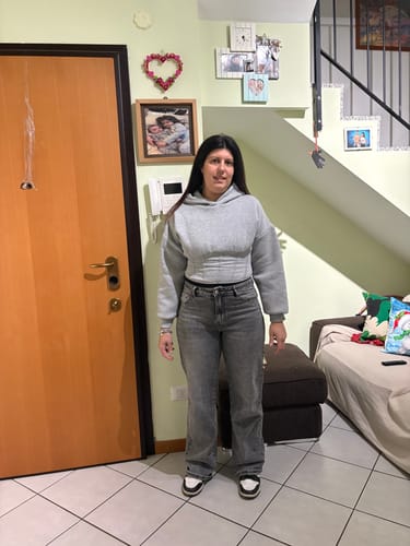 Customer photo review of Jeans Semi palazzo - grigio