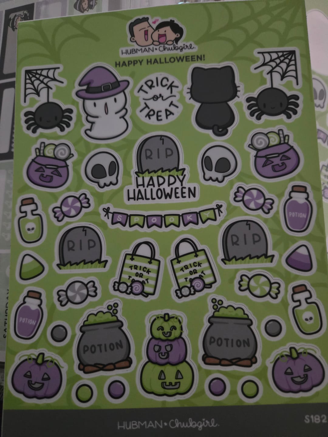 Customer photo review of Happy Halloween! Sticker Sheet