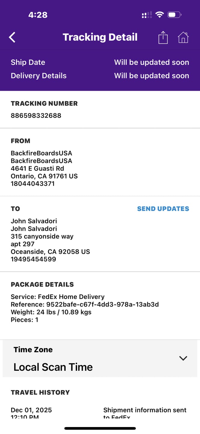 Customer photo review of Backfire G5 Electric Skateboard with R5s Remote