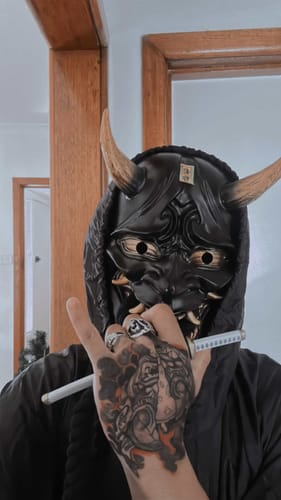 Customer photo review of Vengeance™ Black Hannya Kimono Shirt