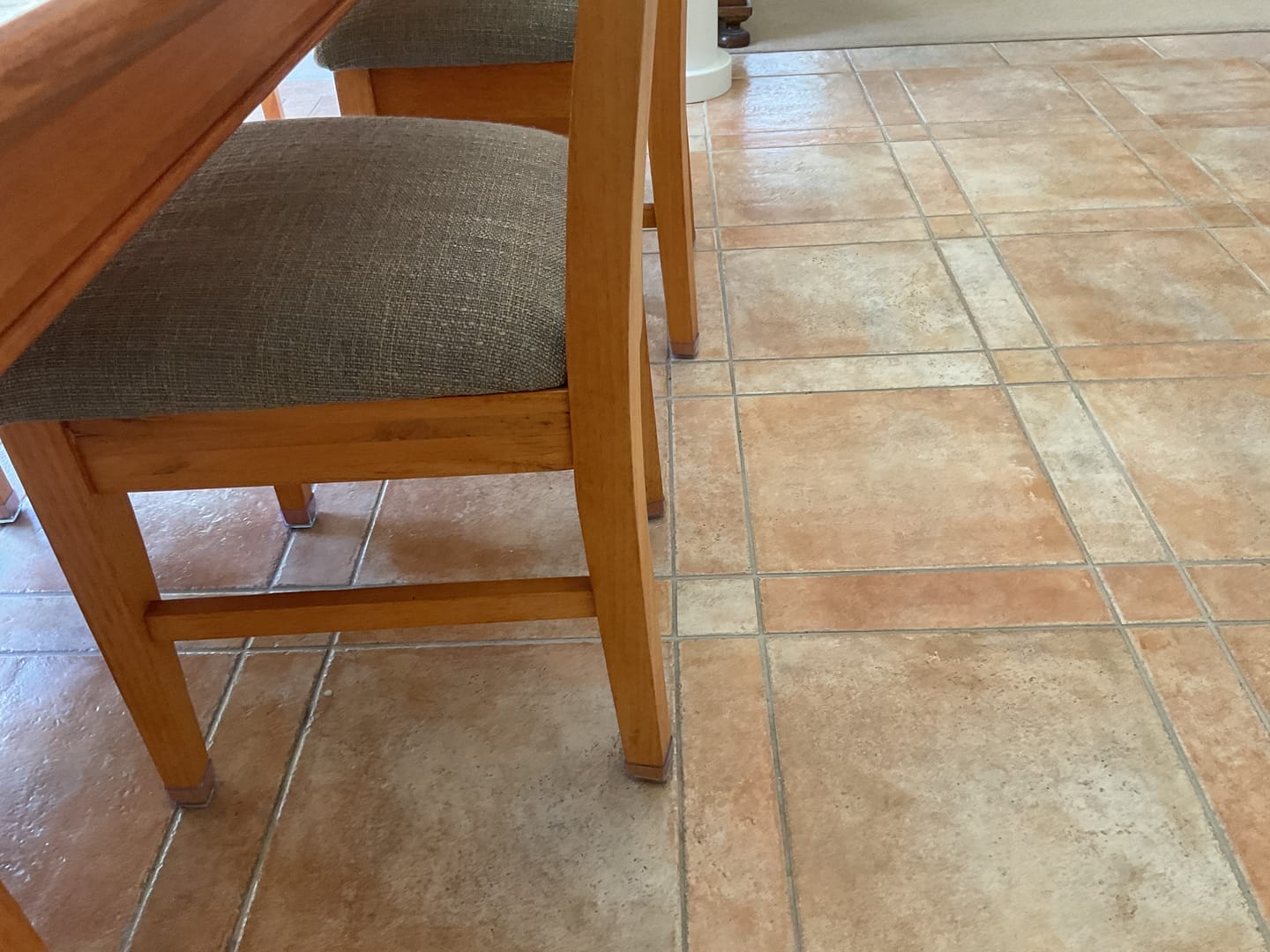 Customer photo review of Square Felt Silicone Chair Leg Protectors | Extra-Durable Chair Floor Protectors
