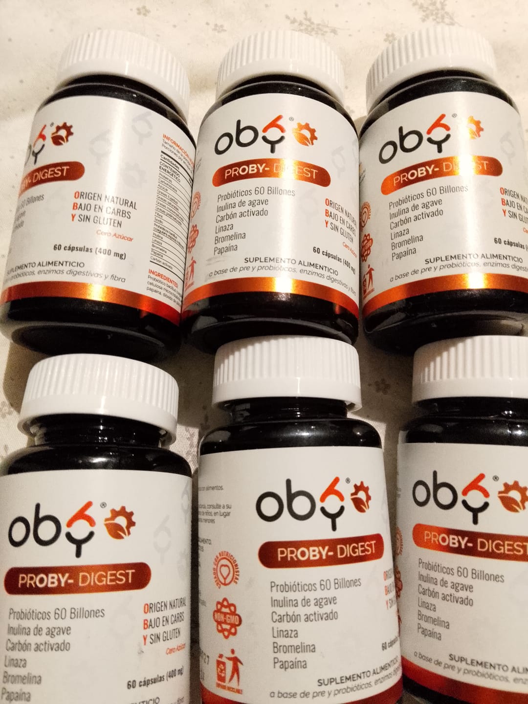 Customer photo review of Pack 6 Proby Digest | 60 billones Probioticos y Prebioticos inulina Agave, Enzimas, Fibra, Carbon Activado