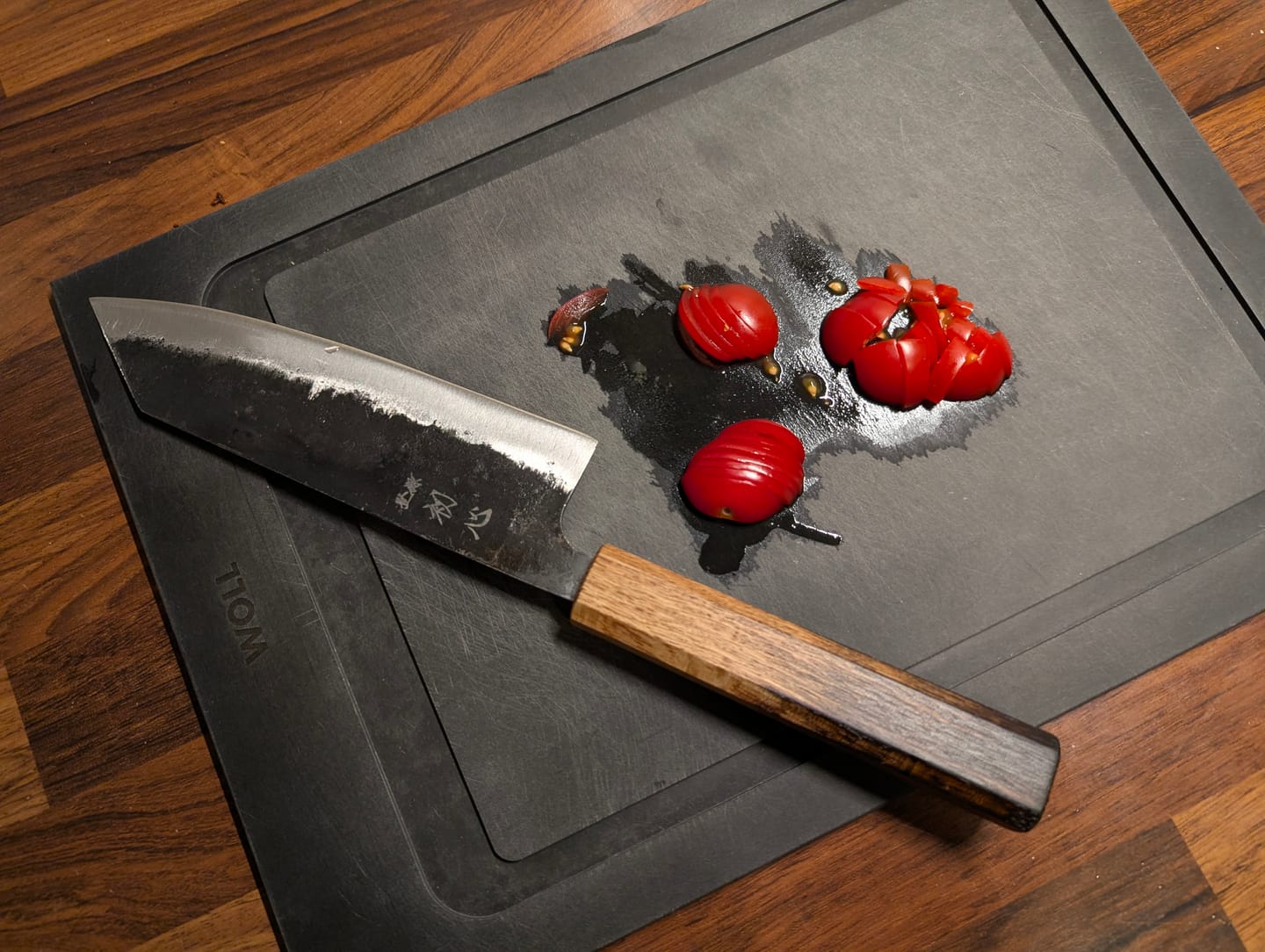Customer photo review of HATSUKOKORO Kurogane Bunka 165mm knivblad