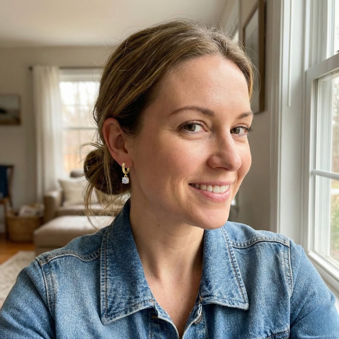 Customer photo review of Diamond Solitaire Dangling Drop Earrings