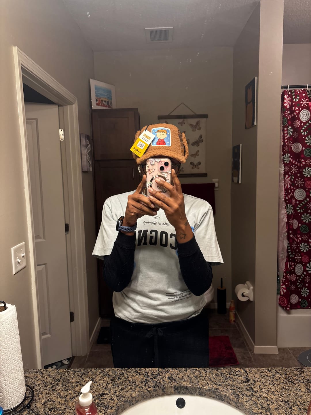 Customer photo review of OVERLORD X Peanuts - Charlie Brown Ear Flaps