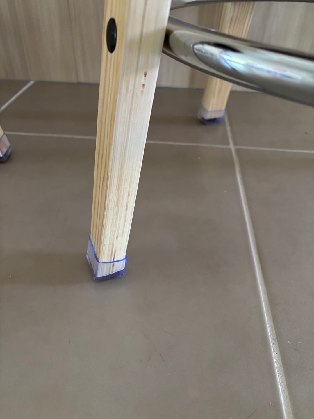 Customer photo review of Rectangular Felt Silicone Chair Leg Protectors | Extra-Durable Chair Floor Protectors