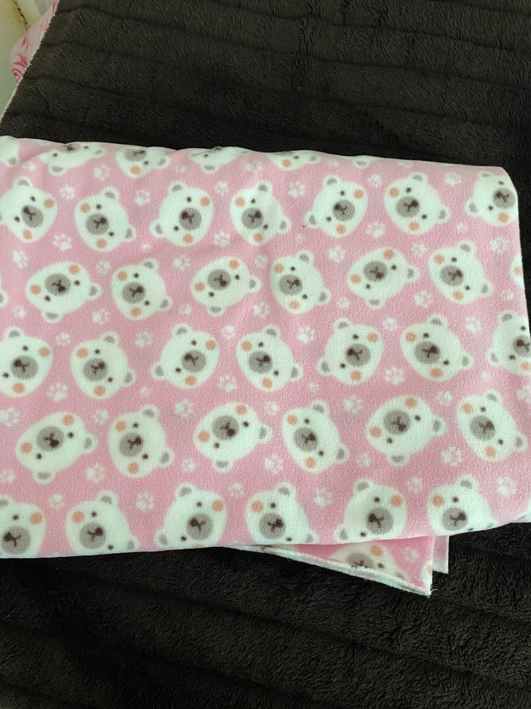 Customer photo review of Bear Faces Anti Pill Polar Fleece Fabric