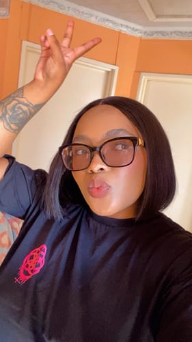 Customer photo review of 8' 5x5 Vietnamese SDD Bone Straight Custom Made Wig