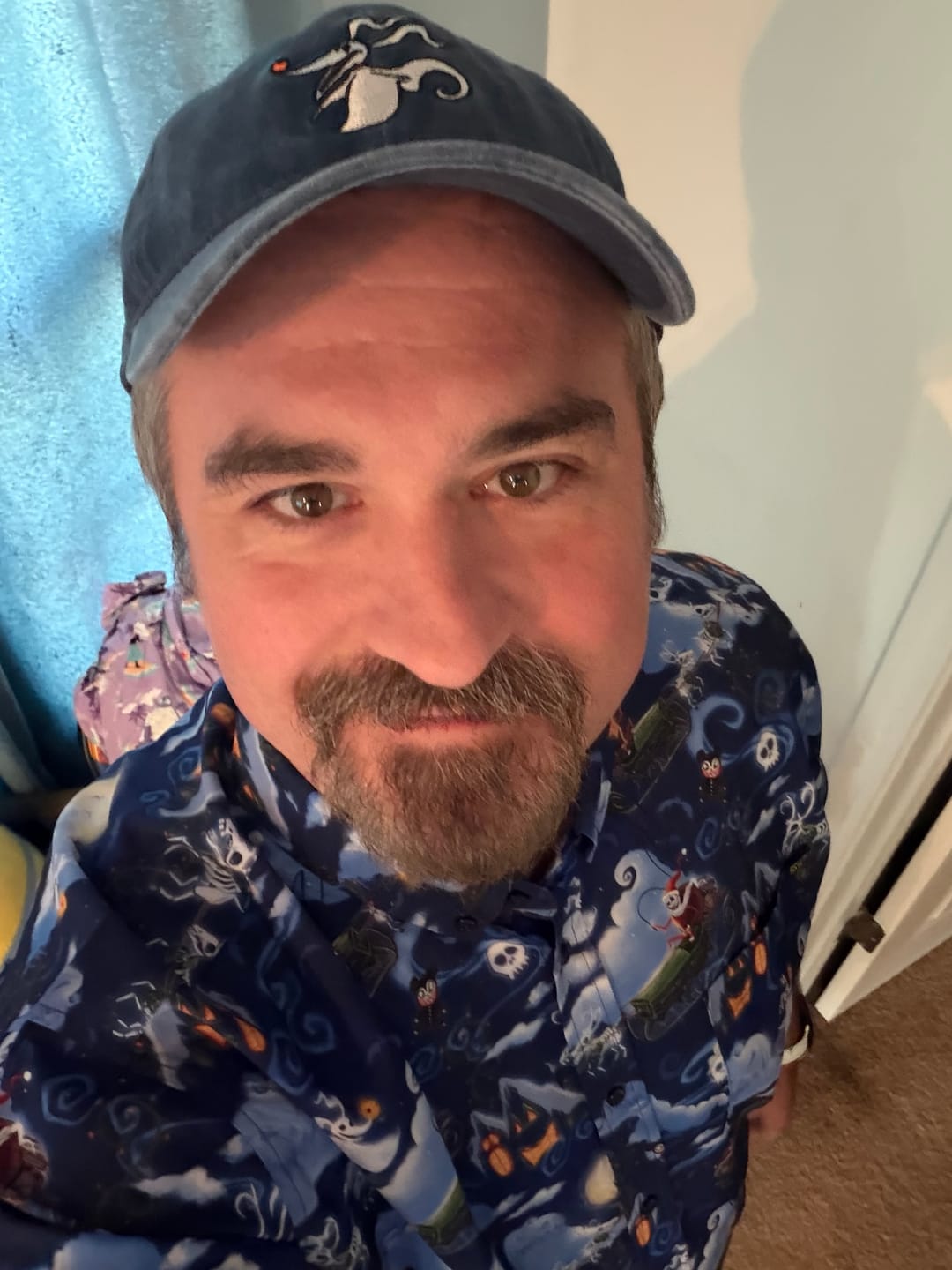 Customer photo review of Disney Tim Burton's The Nightmare Before Christmas "Skeleton’s Best Friend" – Dad Hat