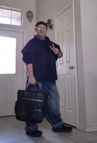 Customer photo review of Japanese Retro Machete Denim Loose Wide-leg Harem Pants