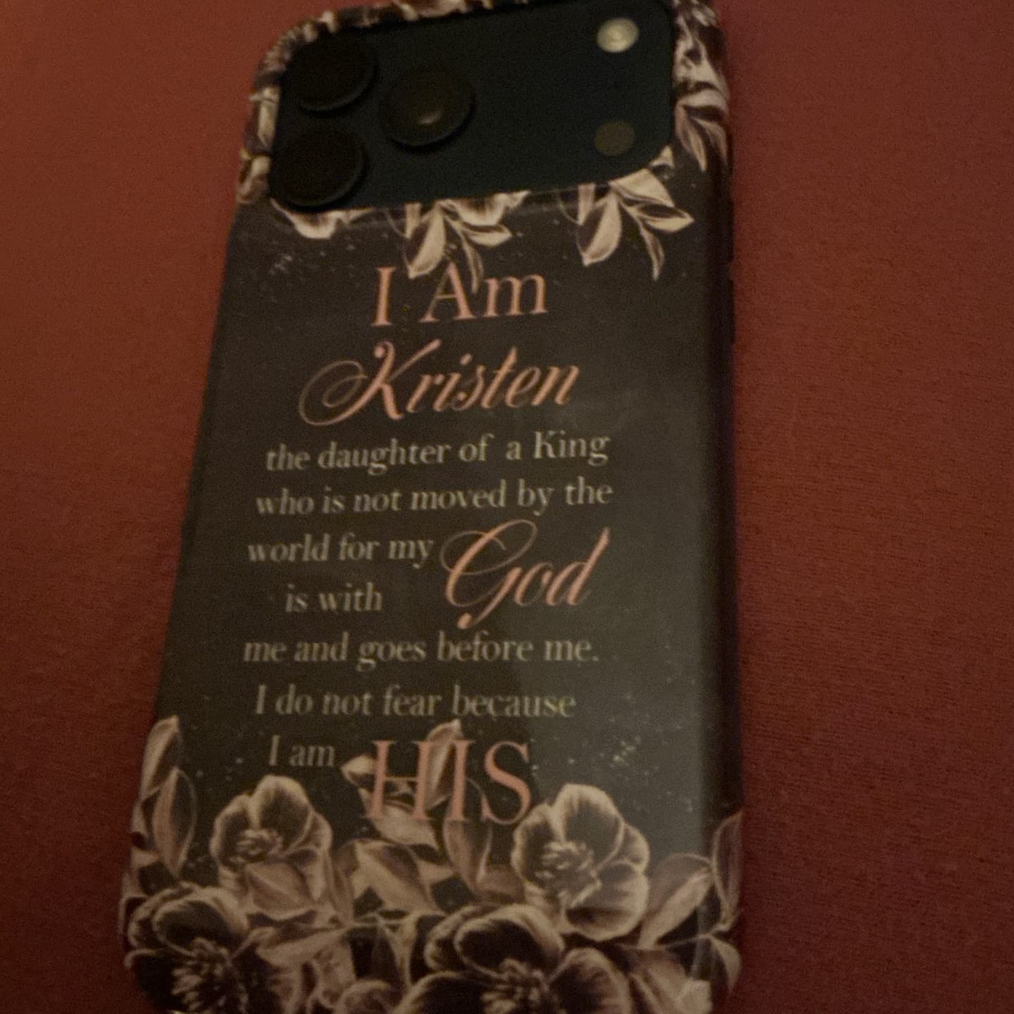 Customer photo review of Personalized Daughter Of A King Phone Case With Custom Name