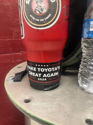 Customer photo review of Make Toyotas Great Again Sticker 4.5"x1.5"- 3 Pack