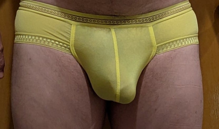Customer photo review of Men's Sexy Hollow Low-rise Briefs