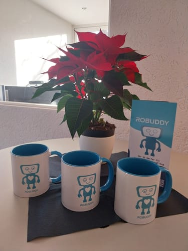 Customer photo review of TassenExpress - Becher Keramik Tasse mit Logo bedruckt 325ml Firmenlogo