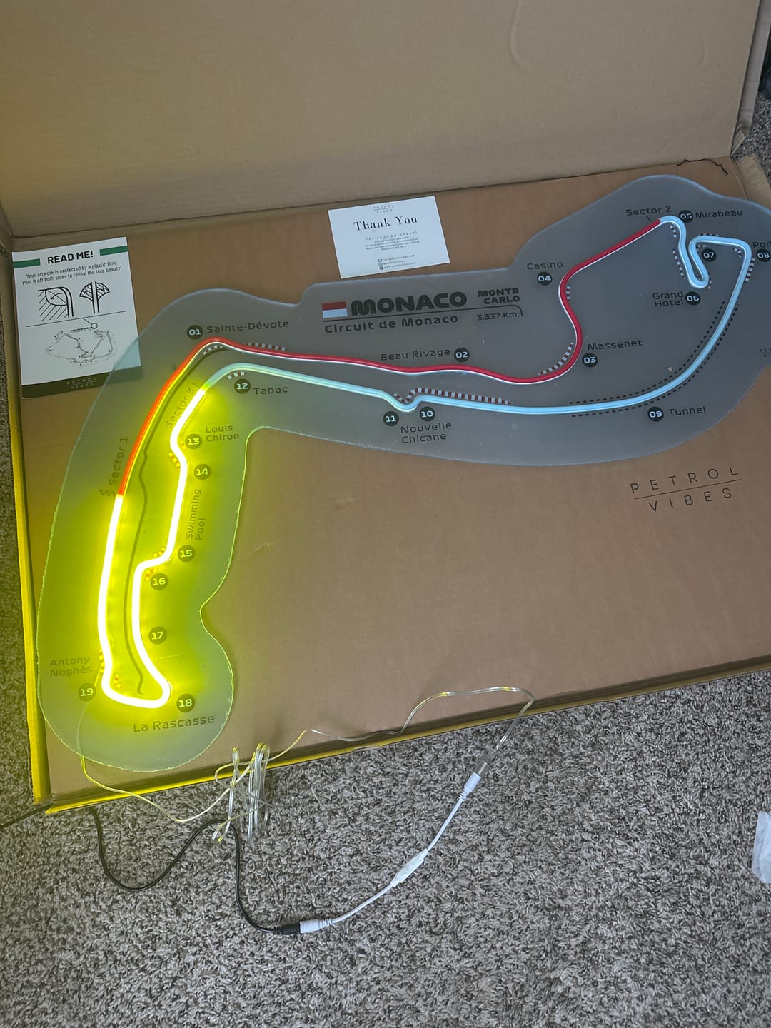 Customer photo review of Circuit De Monaco Neon Race Track