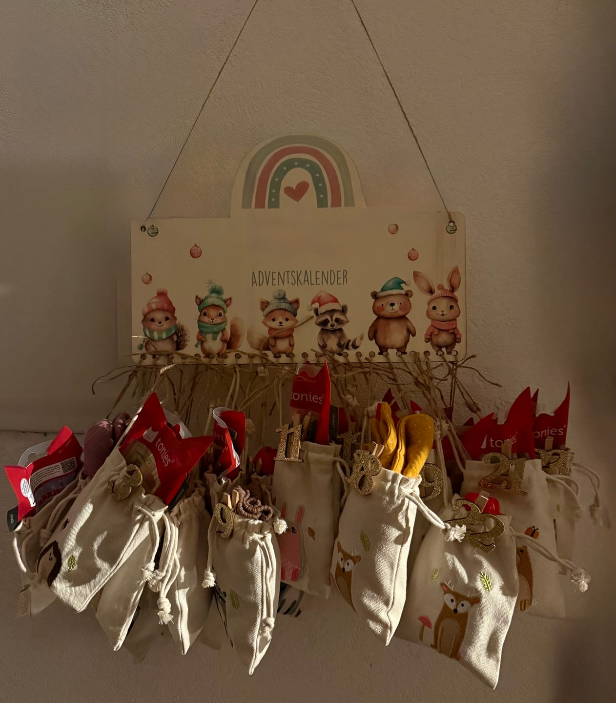 Customer photo review of Personalisierte Adventskalender Tierfamilie Winter