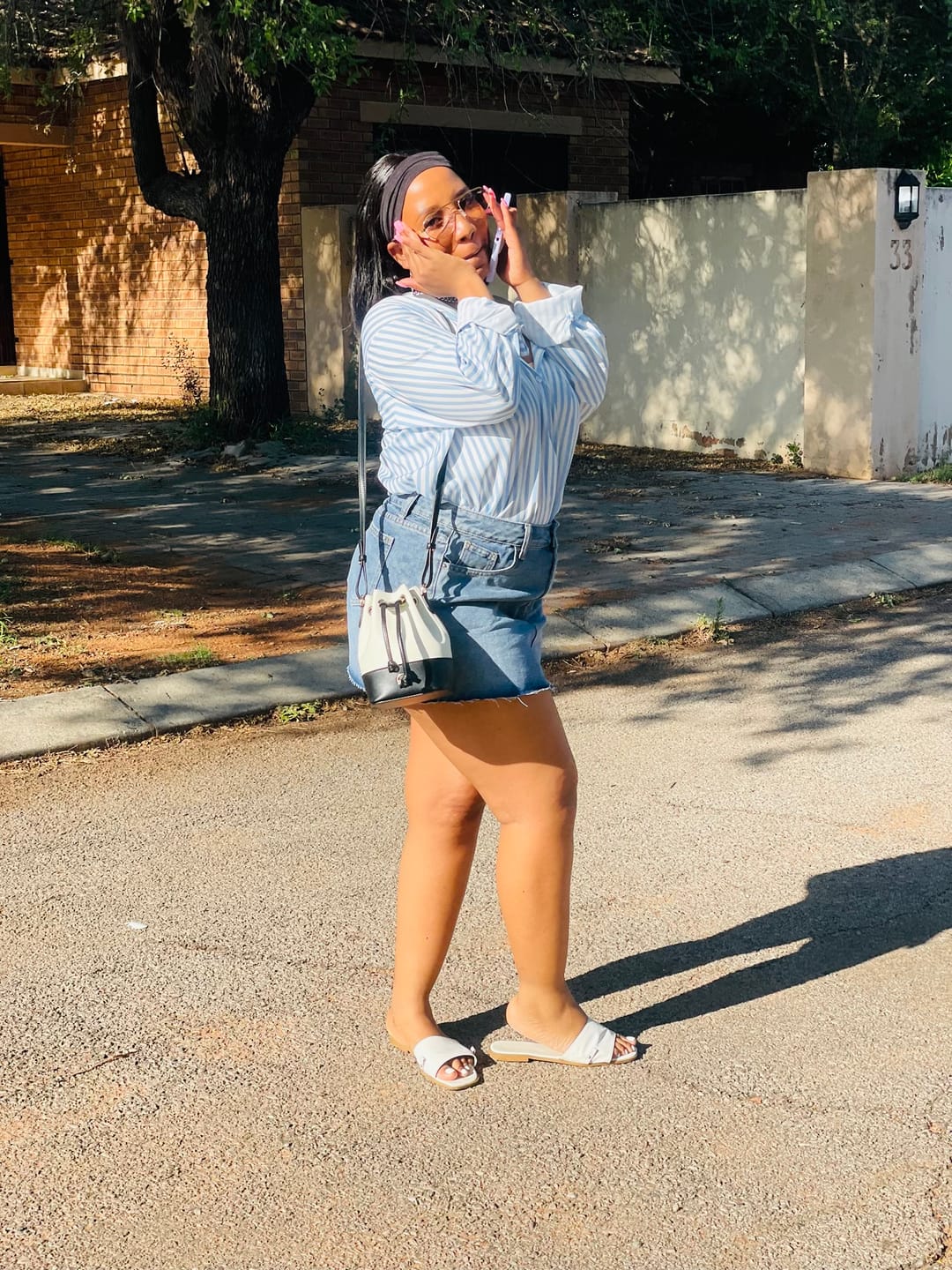 Customer photo review of The Monroe Bucket Bag