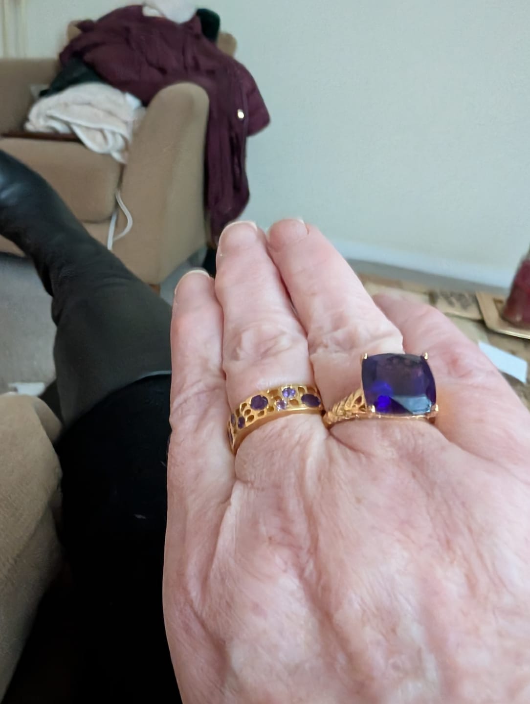 Customer photo review of Lattice Band Ring Collection