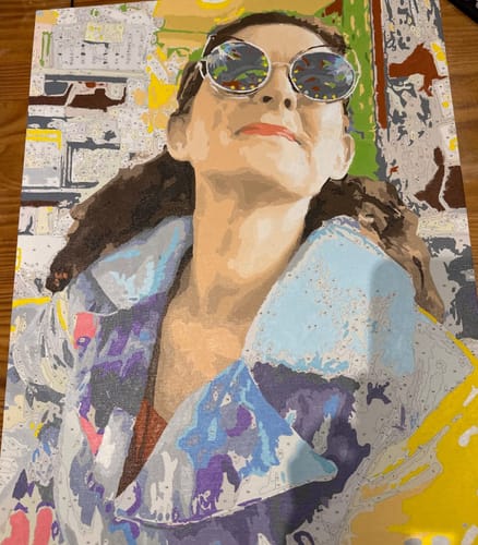 Customer photo review of Custom Portrait Paint By Numbers