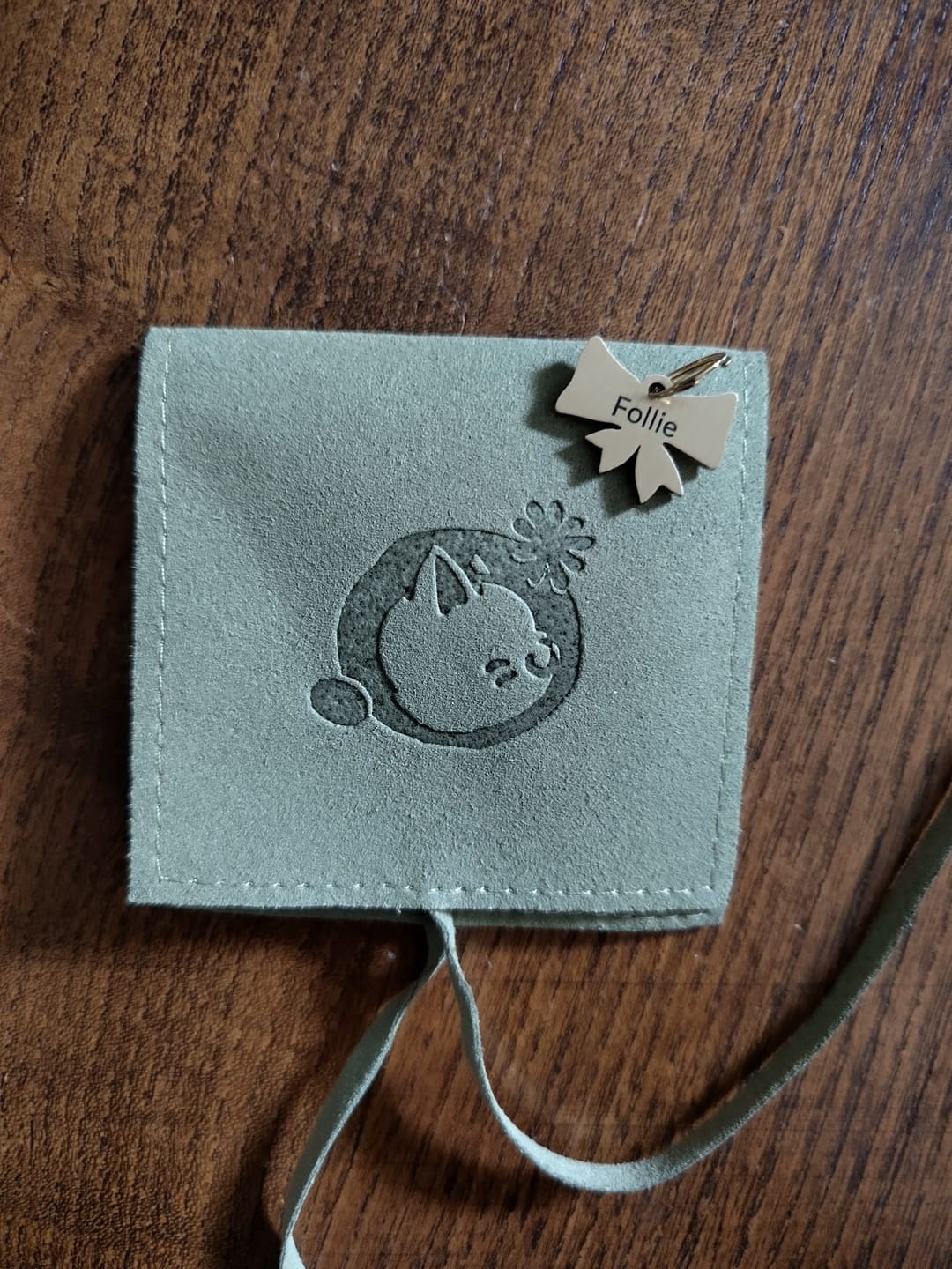Customer photo review of Bow Pet ID Tag