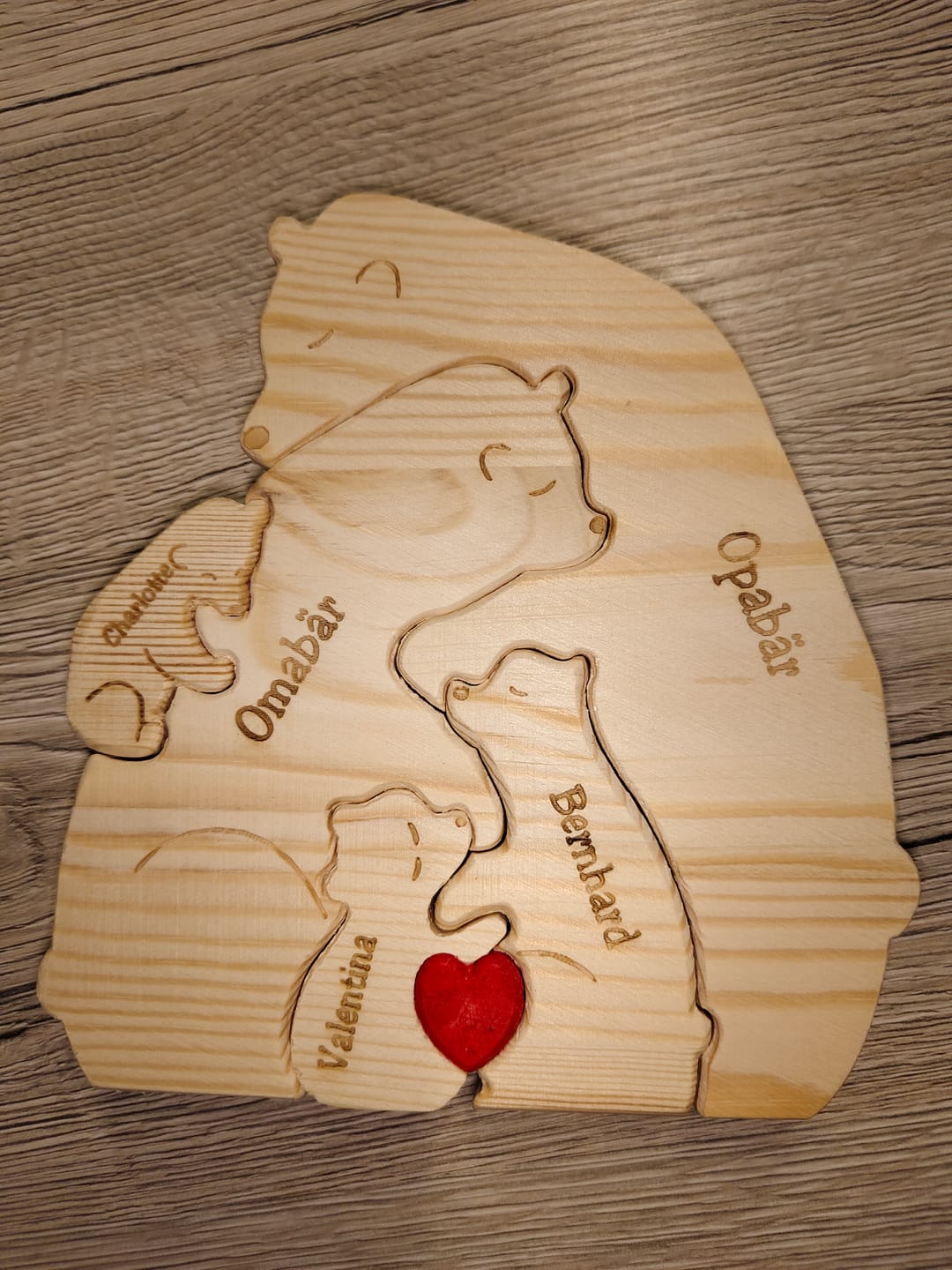 Customer photo review of Bärenfamilie - Süße Personalisierte Holzbären zum Aufstellen für die Familie