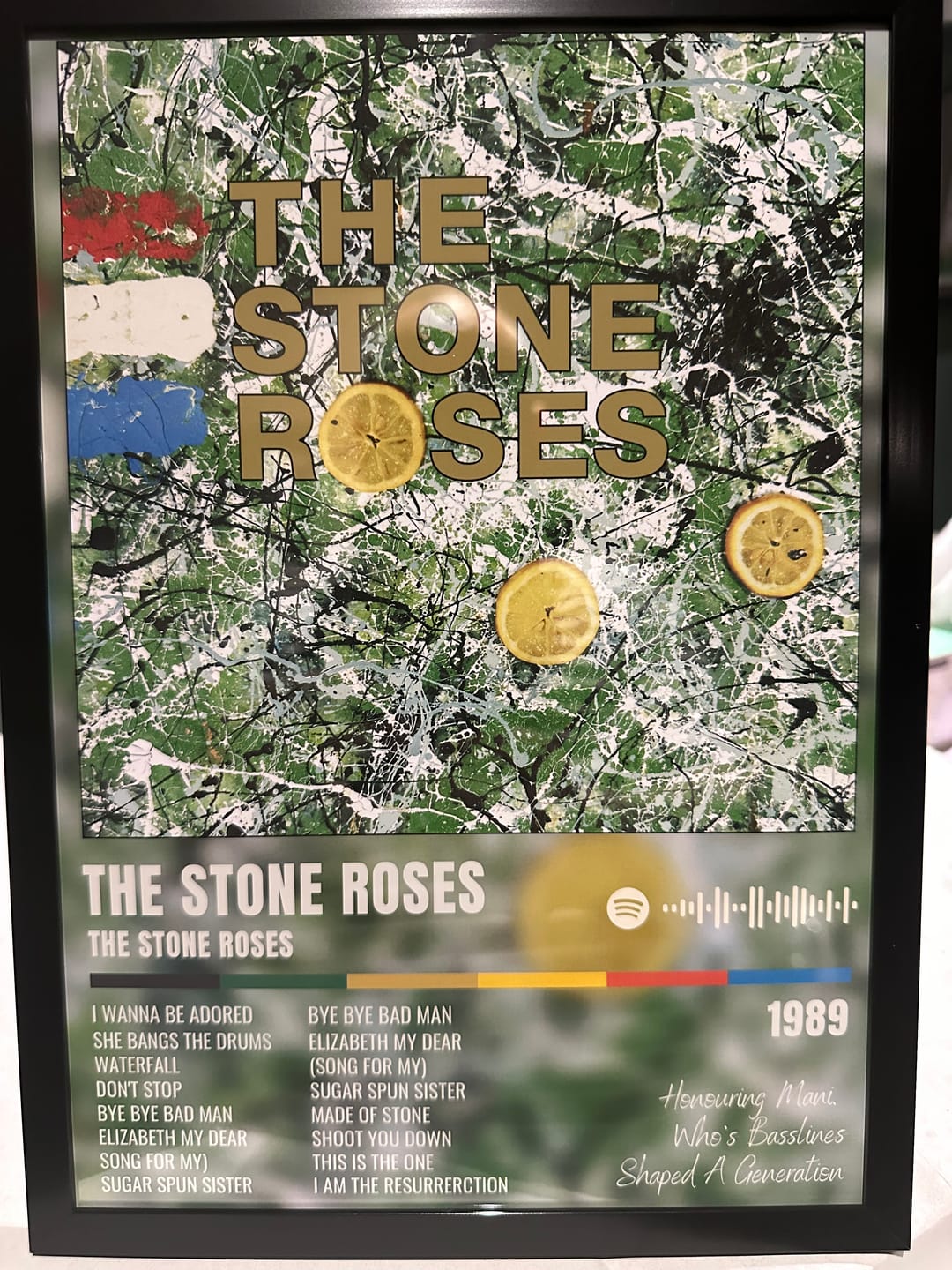 Customer photo review of The Stone Roses - Mani Tribute Poster