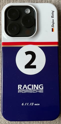 Kundenbewertung mit Foto zu 956K #2 Bellof Rekordrunde Nordschleife 1983 Livery - Individuelle Hardcase Hülle für iPhone