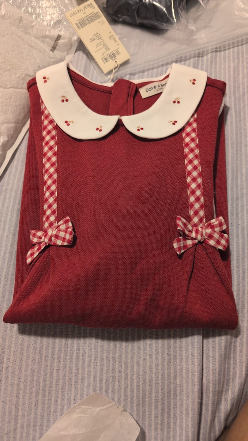 Customer photo review of Dave&Bella Toddler Girls Autumn Red A-line Princess Dress