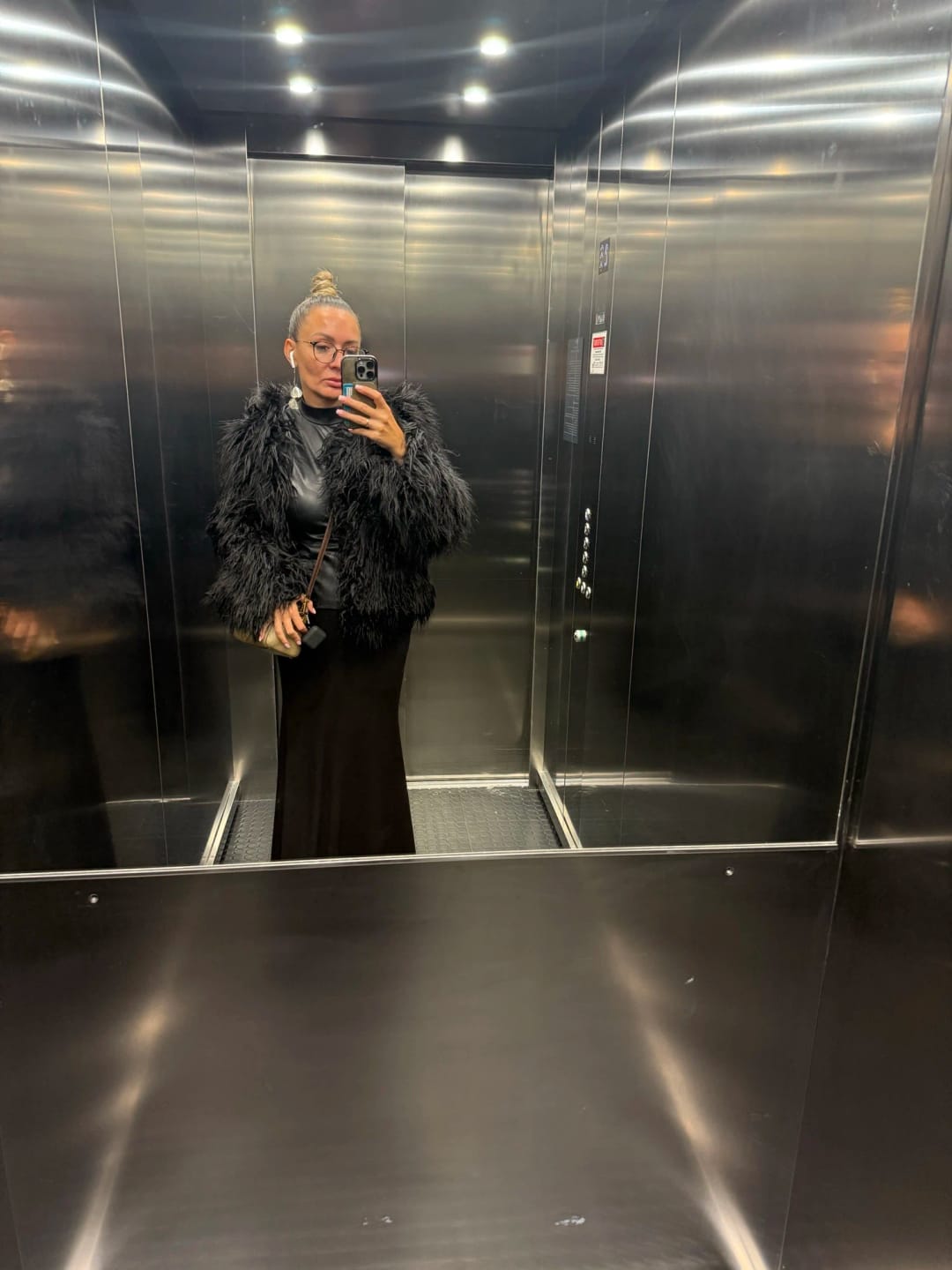 Customer photo review of Elsie Fluffy Cropped Faux Fur Coat