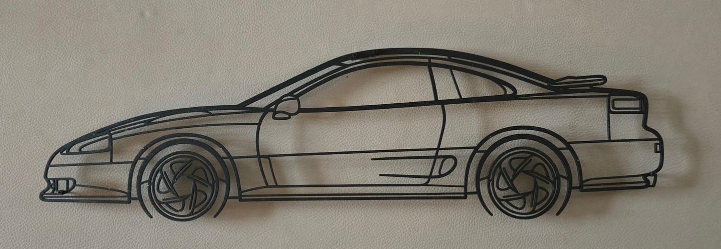 Customer photo review of Art Mural Métallique : Silhouette de Voiture Personnalisée