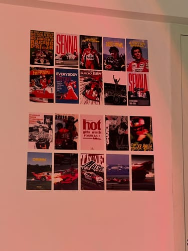 Customer photo review of FORMULA 1 WALL COLLAGE POSTERS