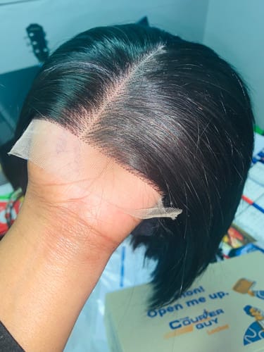 Customer photo review of 8' 5x5 Vietnamese SDD Bone Straight Custom Made Wig