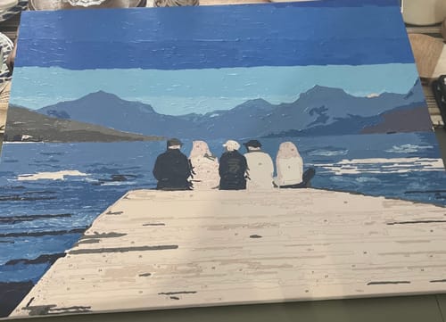 Customer photo review of Custom Landscape Paint By Numbers