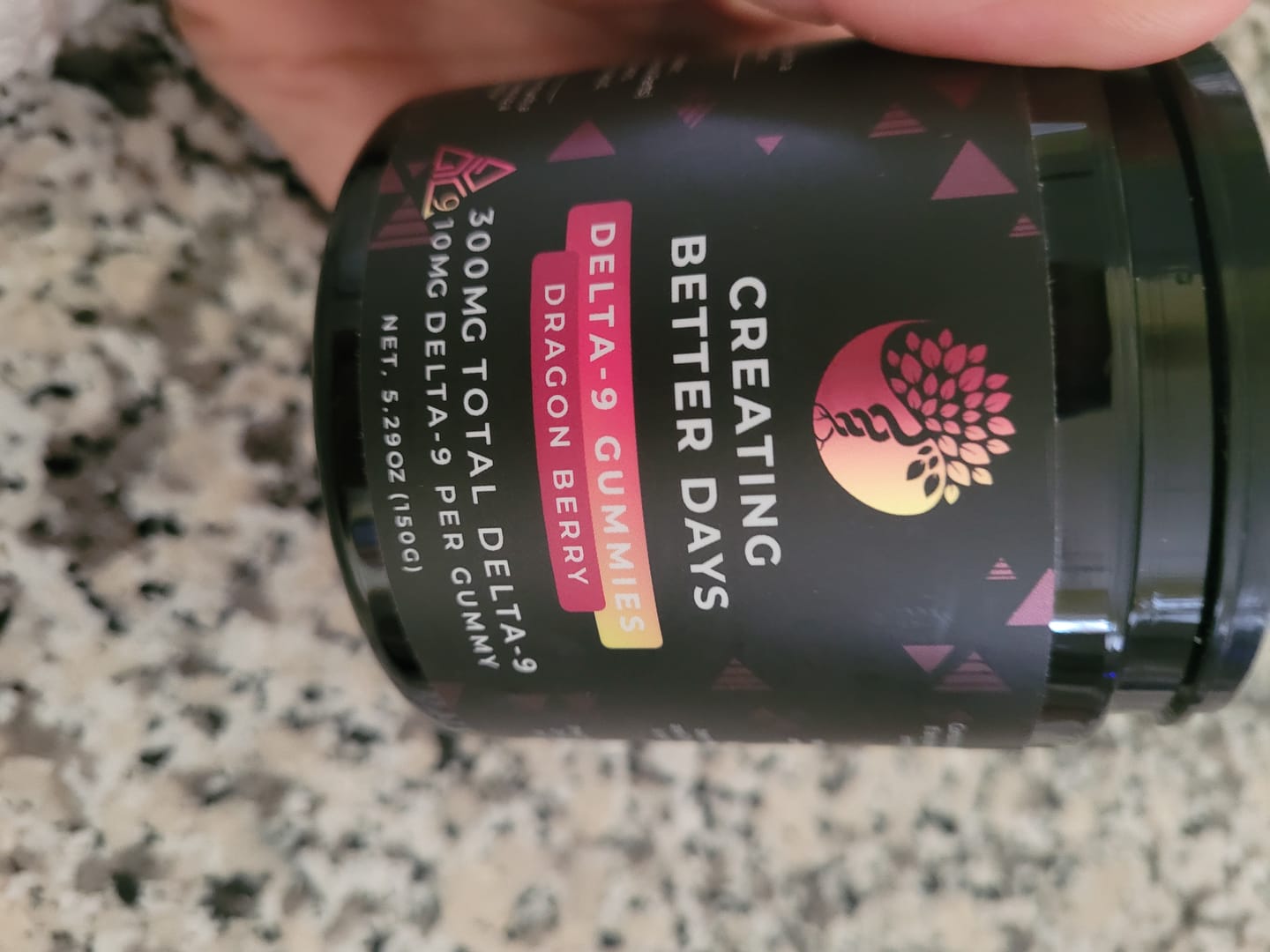 Customer photo review of Dragon Berry Delta 9 Gummies 300 MG
