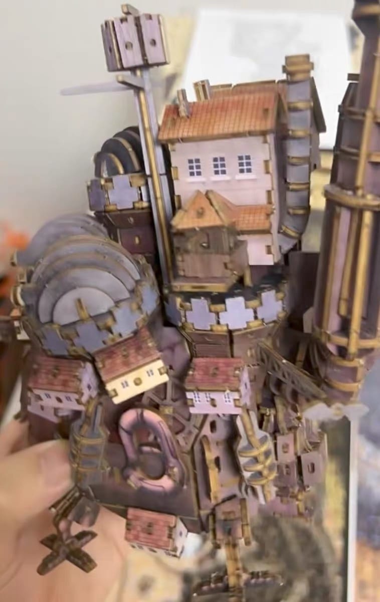 Customer photo review of Howl's Moving Castle 3D Wooden Puzzle
