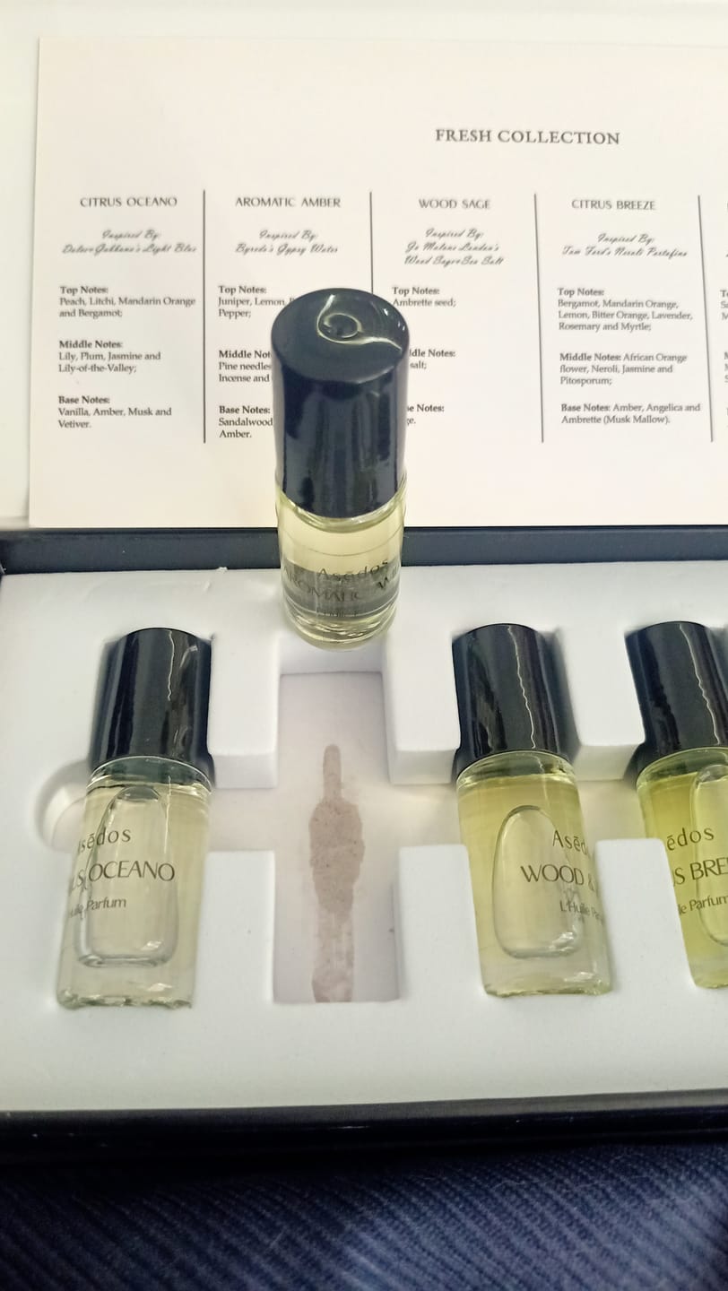 Customer photo review of Asēdos Perfume Oil Collection - Fresh
