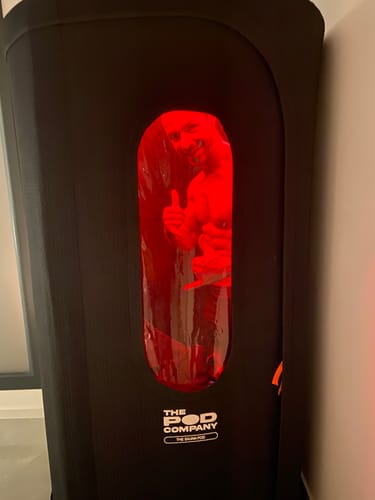 Customer photo review of The Sauna Pod