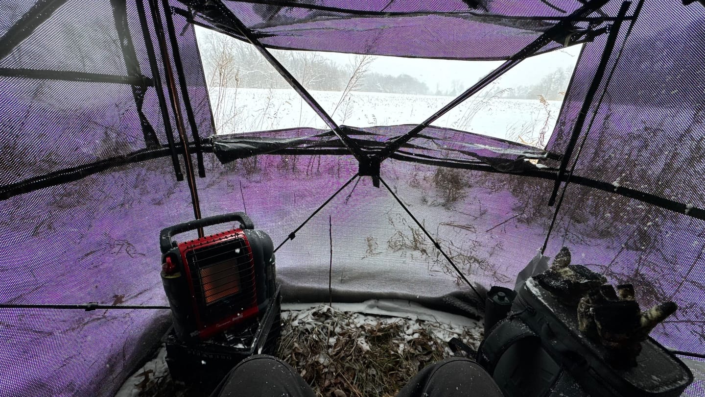Customer photo review of VisTrilogy 270 See Through Deer Ground Blind | 4-6 Person Modular Hunting Pop-Up Blind | Portable Dual 2 3 Person Blinds with 3-in-1 Design for Turkey
