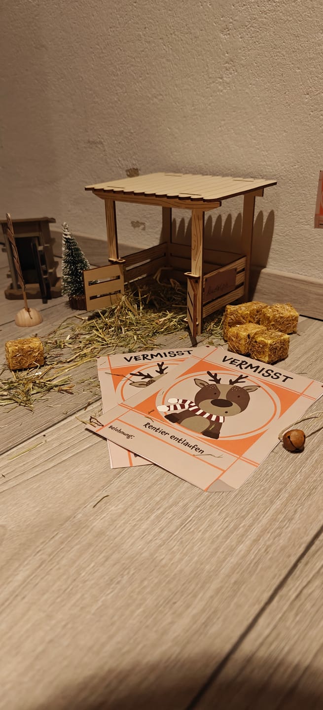 Customer photo review of Wichtel´s Bester Freund - Rentier Stall inkl. Stallstreu