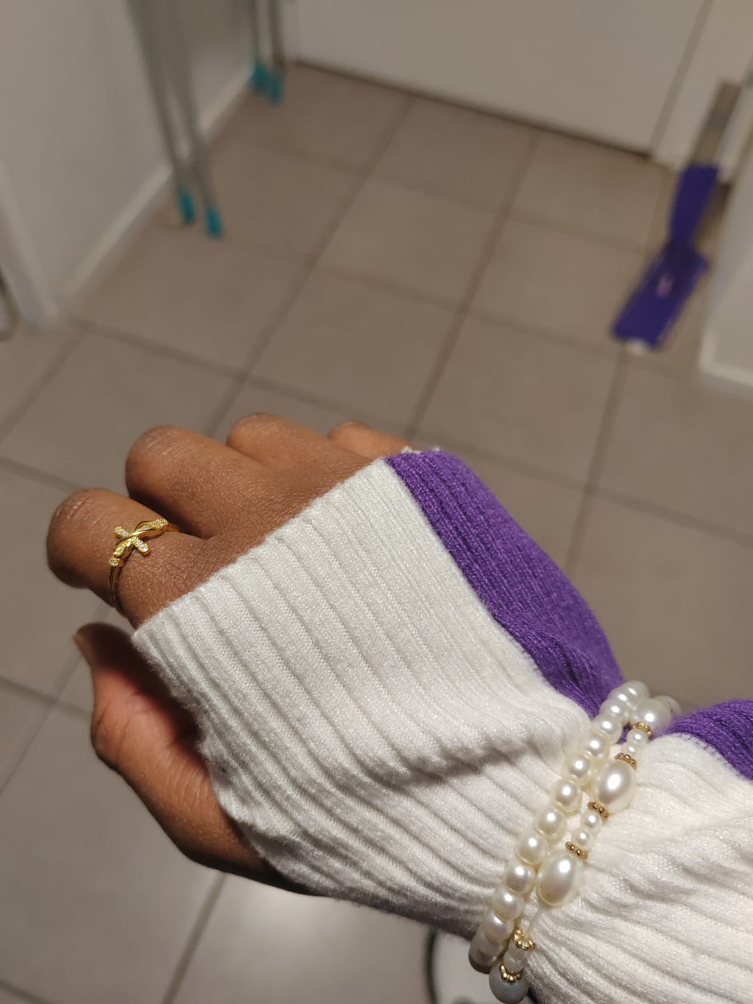 Customer photo review of Bague Croix Amour