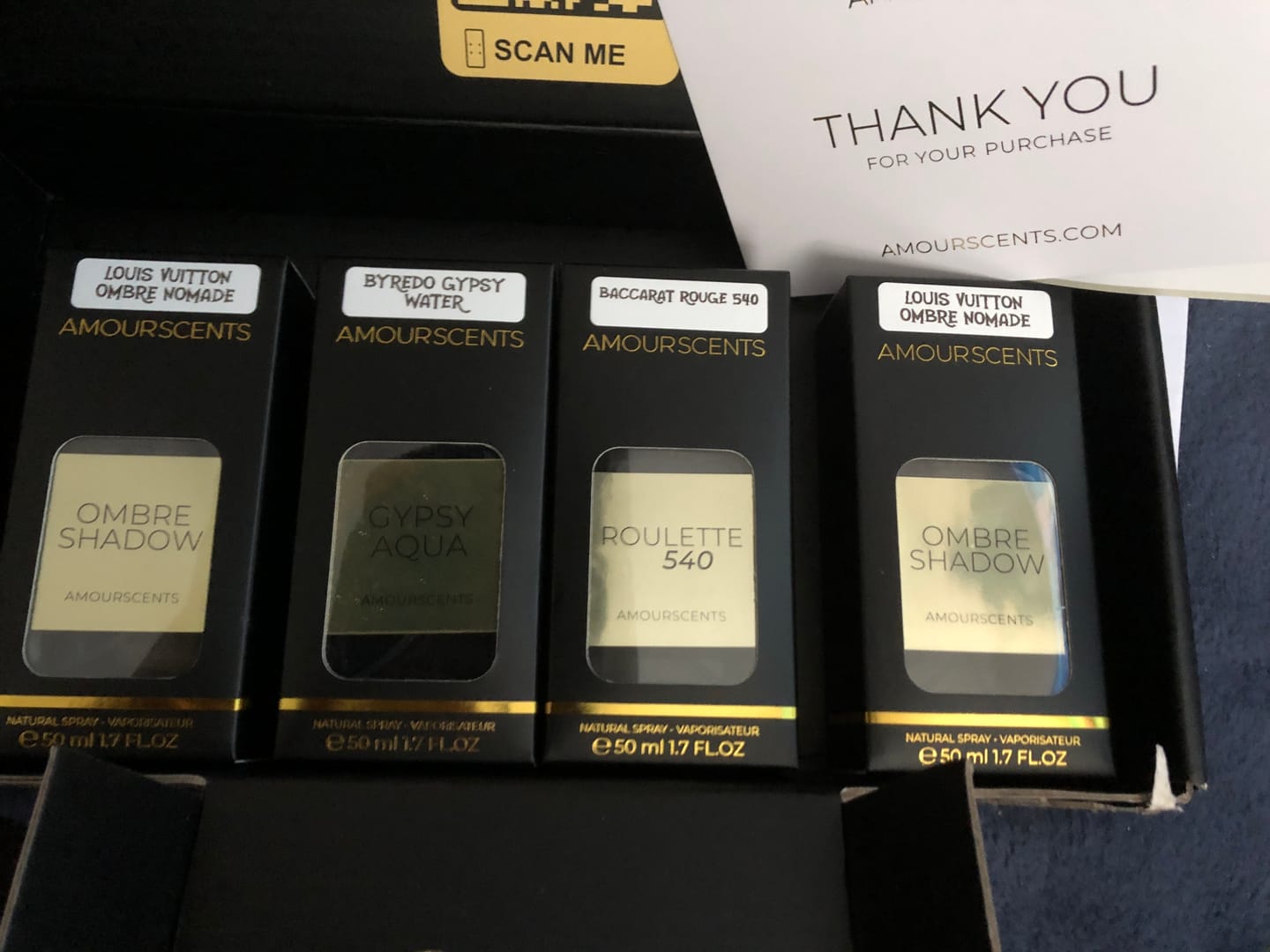 Customer photo review of X4 50ml Perfume Bundle