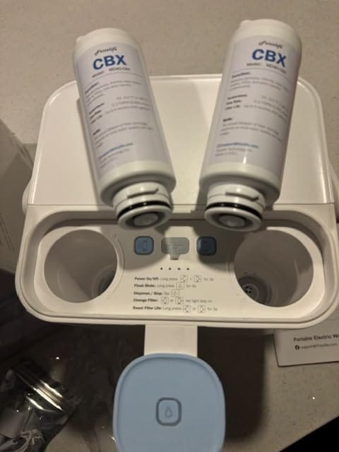 Customer photo review of Frizzlife 400-Gallon Electric Water Filter Dispenser with 2 Filters (8-Stage Filtration),Reduce 99.89% of Lead,6 Months Rechargeable Water Pitcher, BPA-Free Instant Countertop Water Filter System,MD40