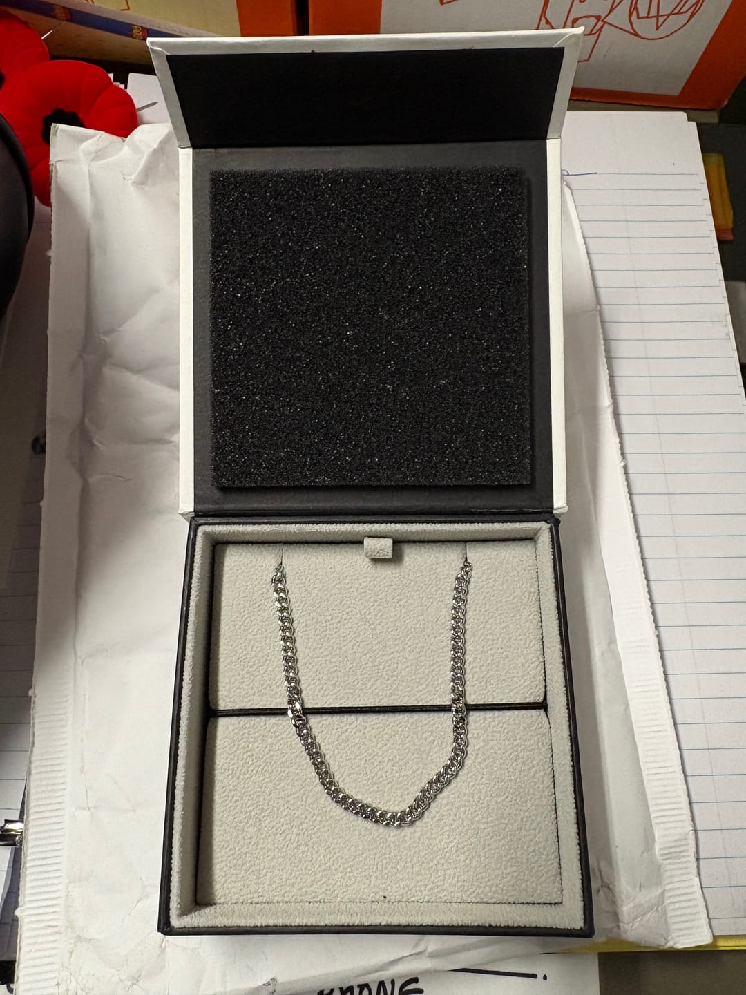 Customer photo review of 3.5mm Cuban Link Chain