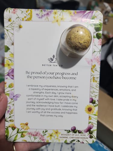Customer photo review of Blooming Tea Affirmation Greeting Card