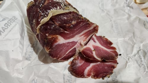 Customer photo review of Chorizo Seco, artesanal, con tocino