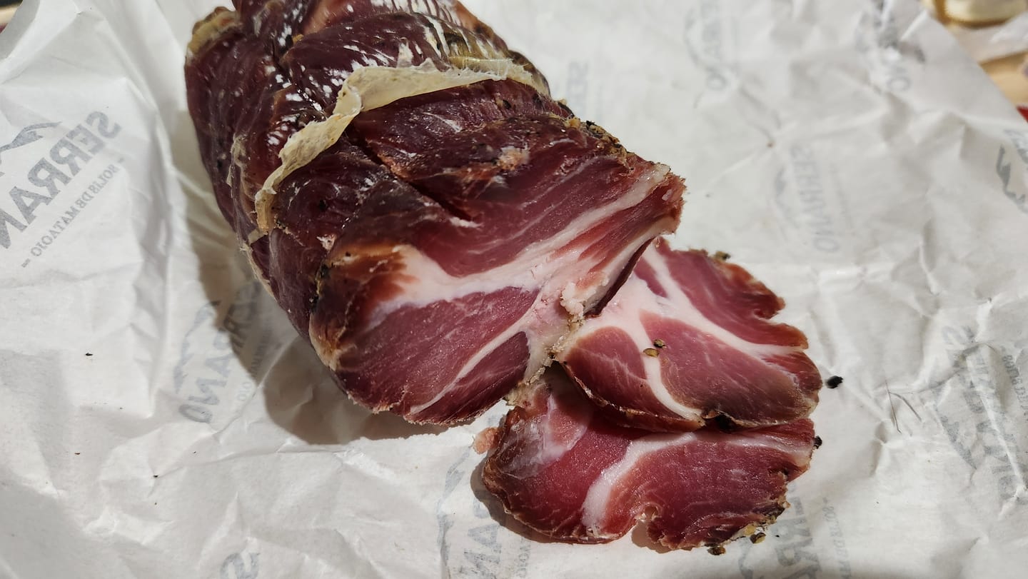 Customer photo review of Chorizo Seco, artesanal, con tocino