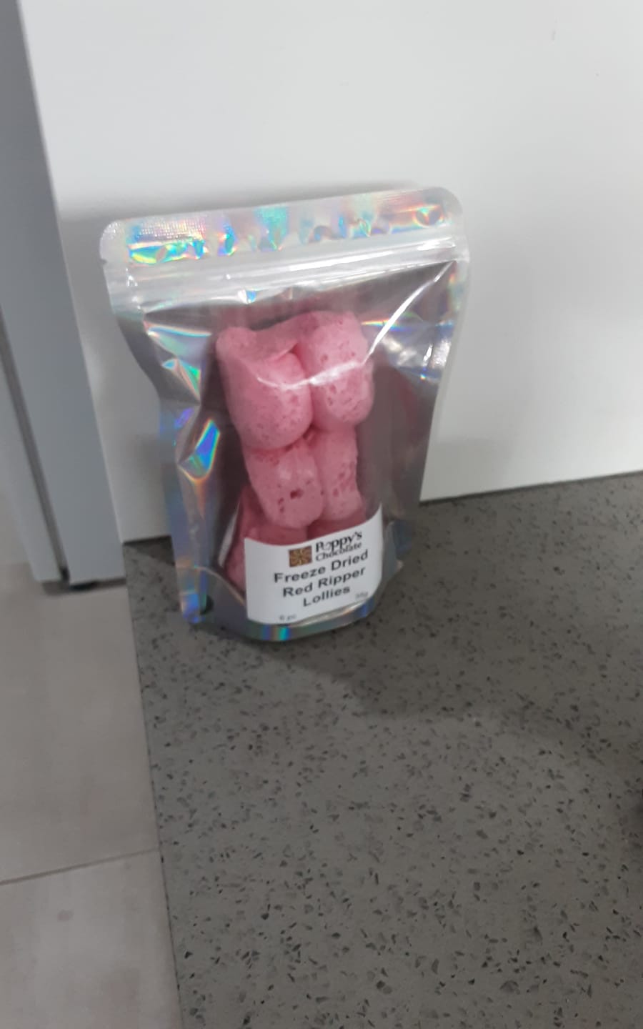 Customer photo review of Freeze Dried Red Ripper Lollies
