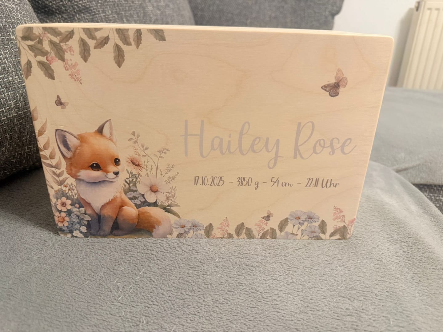 Customer photo review of Erinnerungsbox Baby - Baby Fuchs
