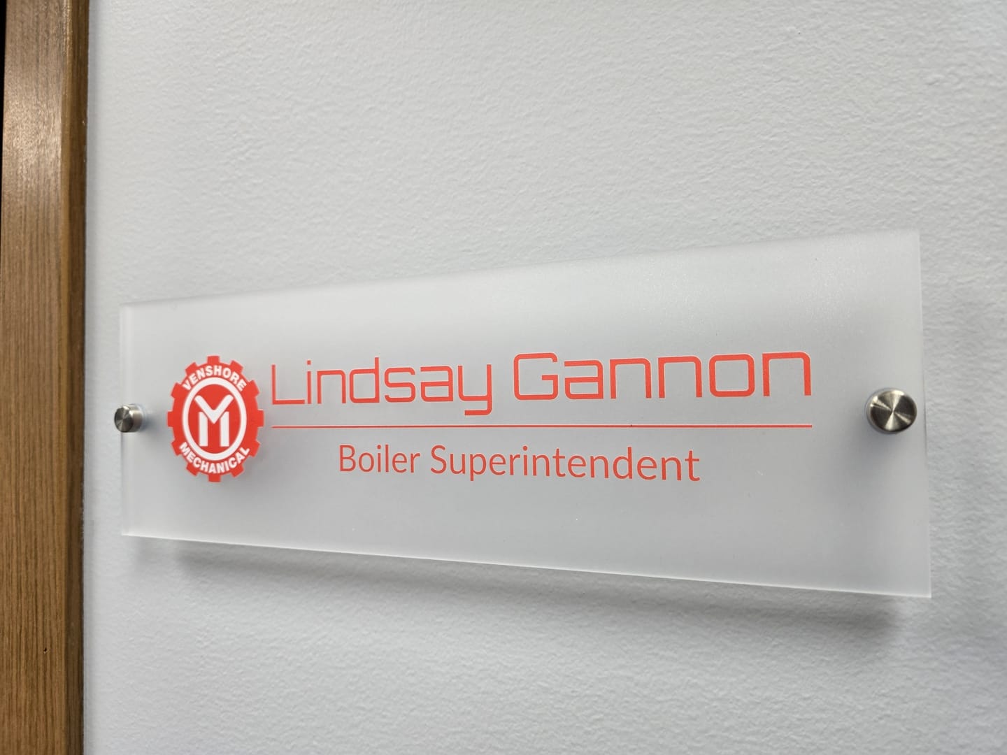 Customer photo review of Office Door Name Plate