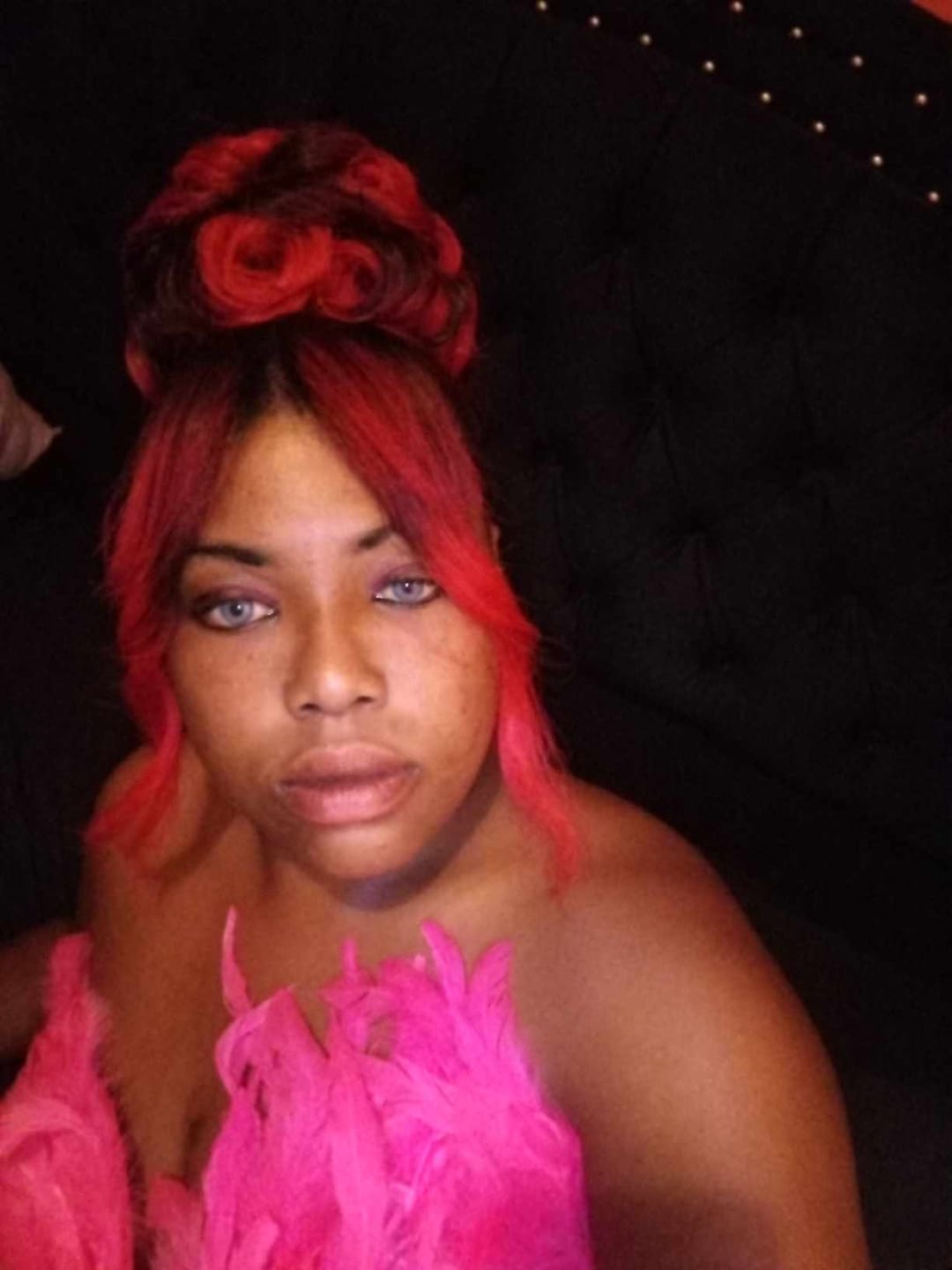 Customer photo review of Pixie Blue Prescription Coloured Contact Lenses